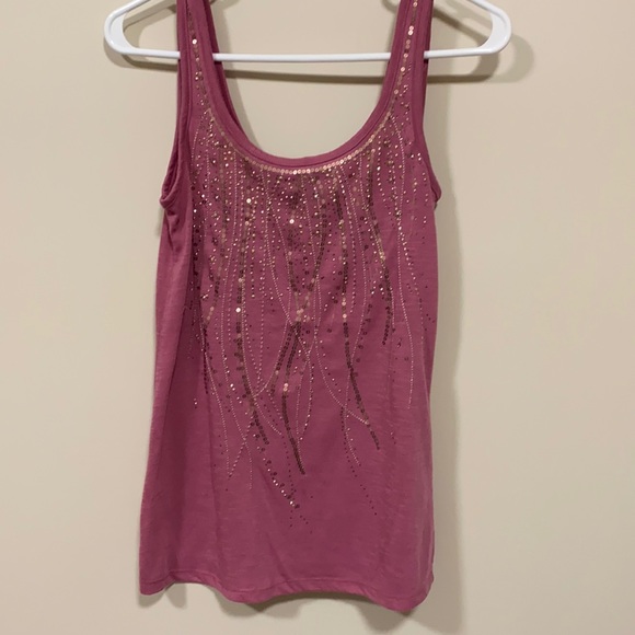 Maurices Tops - Maurices pink sparkle tank small